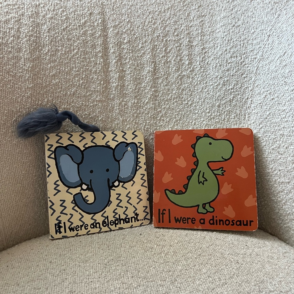 Jellycat Kids Animal-Themed Soft Books - Blue and Green